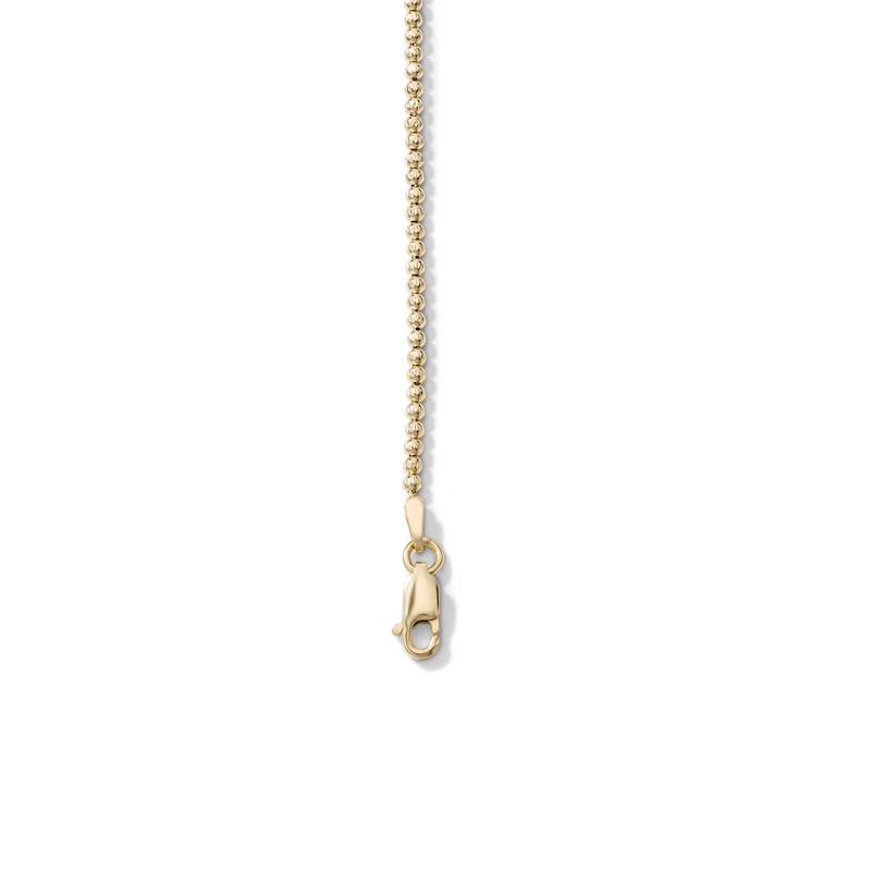 14K Gold-Plated 2mm Oval Bead Anklet - 9" + 1"