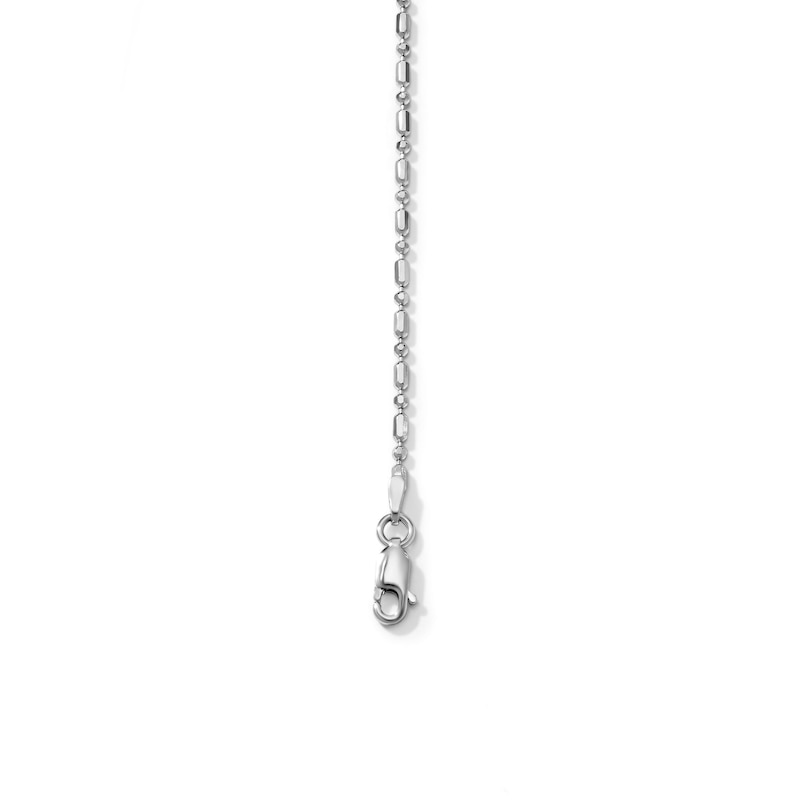 Sterling Silver 1.8mm Dot and Bar Bead Anklet - 9" + 1"