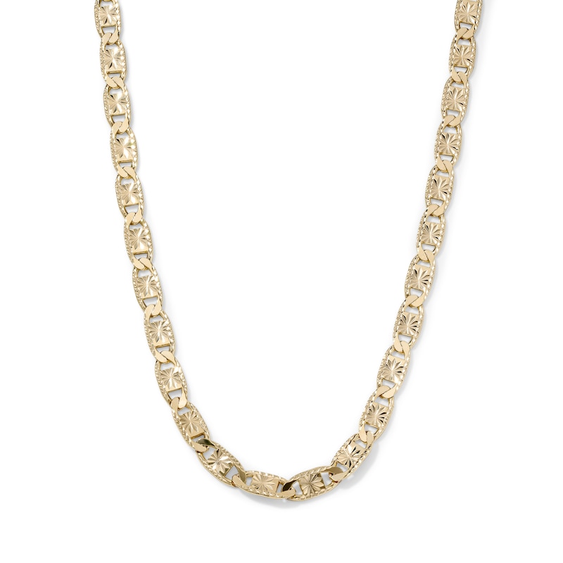 14K Gold-Plated 4.75mm Valentino Pave Sunburst Chain - 20"