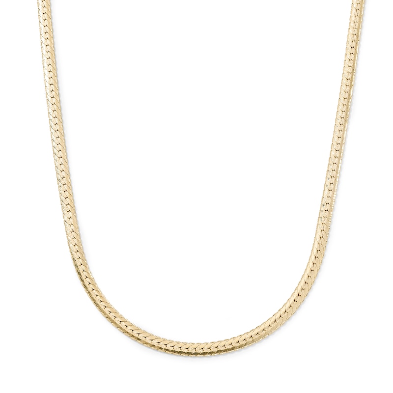 14K Gold-Plated 3.1mm Stardust Herringbone Chain - 18"