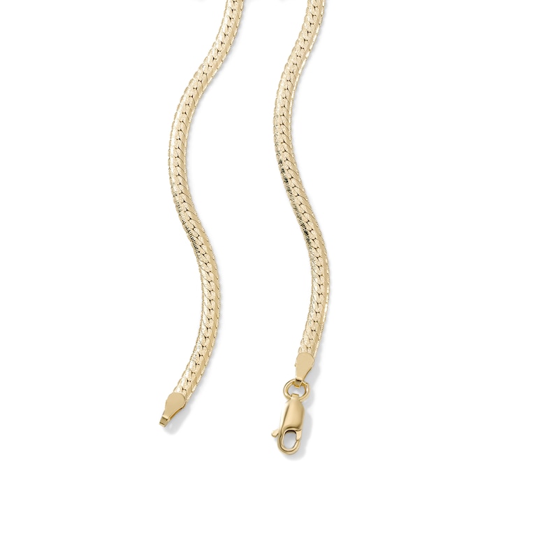 14K Gold-Plated 3.1mm Stardust Herringbone Chain - 18"