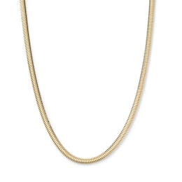 14K Gold-Plated 3mm Flat Snake Chain - 18"