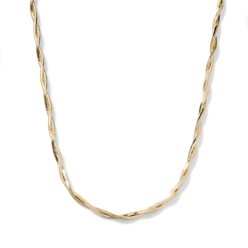 14K Gold-Plated 3.1mm Double Snake Chain - 18"