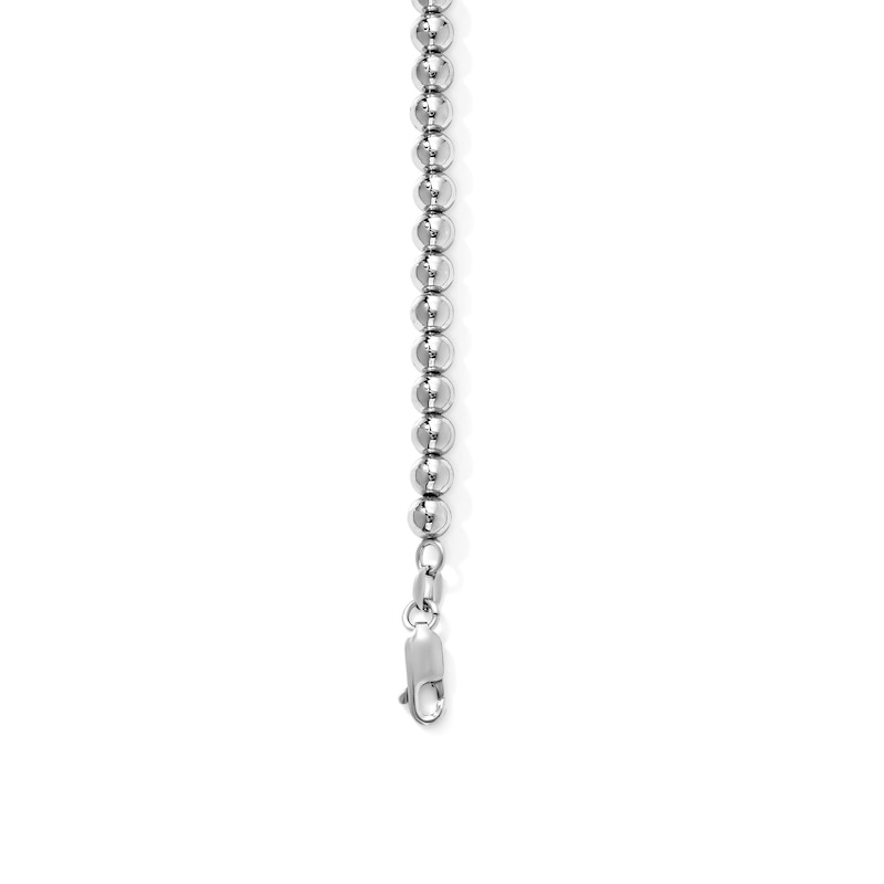 Hollow Sterling Silver 5mm Bead Chain Bracelet - 7.5"