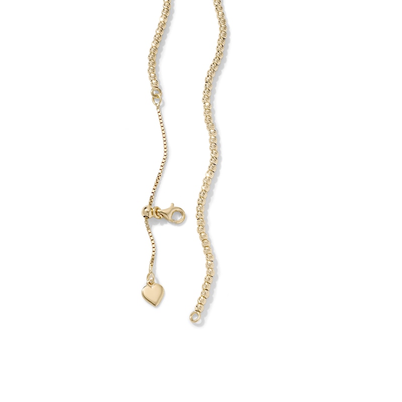 14K Gold-Plated 2.5mm Glitter Bead Chain - 16" + 2"