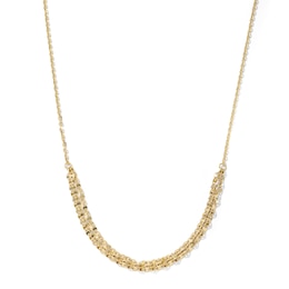 14K Gold-Plated 3-Strand Mirror Cable Chain - 16" + 4"