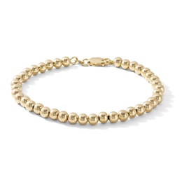 14K Gold-Plated 5mm Bead Chain Bracelet - 7.5"
