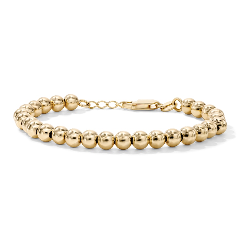 Child's 14K Gold-Plated 5mm Bead Chain Bracelet - 6"