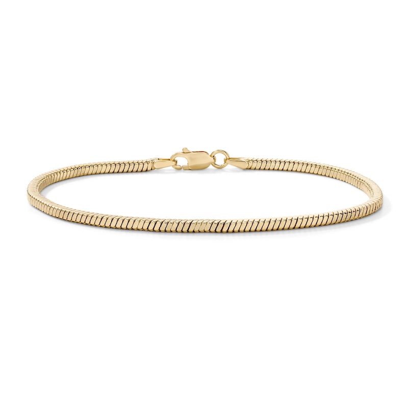 14K Gold-Plated 2.2mm Snake Chain Bracelet - 7.5"