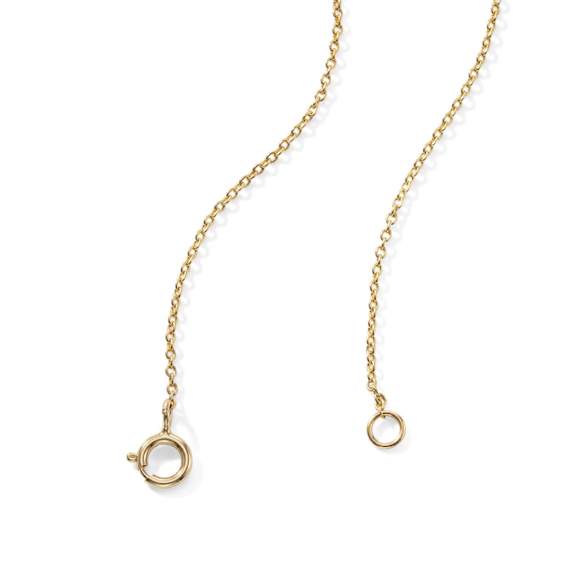 14K Gold Plated CZ Infitinity Double Heart Pendant - 16" + 2"