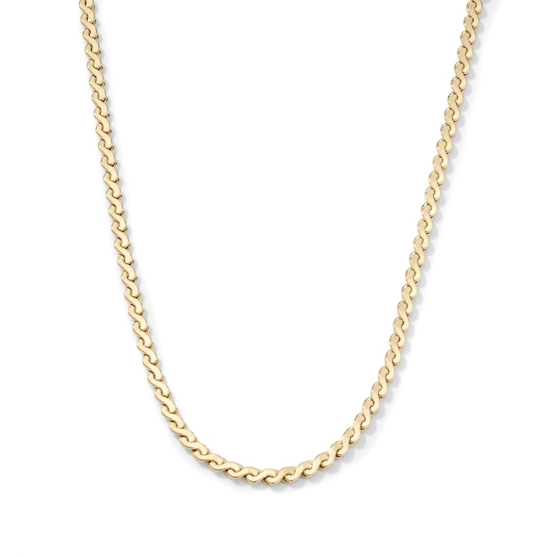 14K Gold-Plated 2.85mm Serpentine Chain - 18"