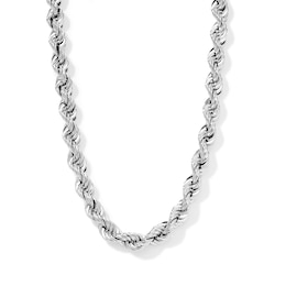 Silver-Plated 5.5mm Rope Chain - 20"