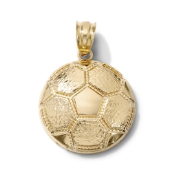 14K Gold-Plated Soccer Ball Necklace Charm