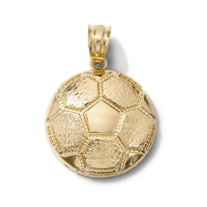 14K Gold-Plated Soccer Ball Necklace Charm