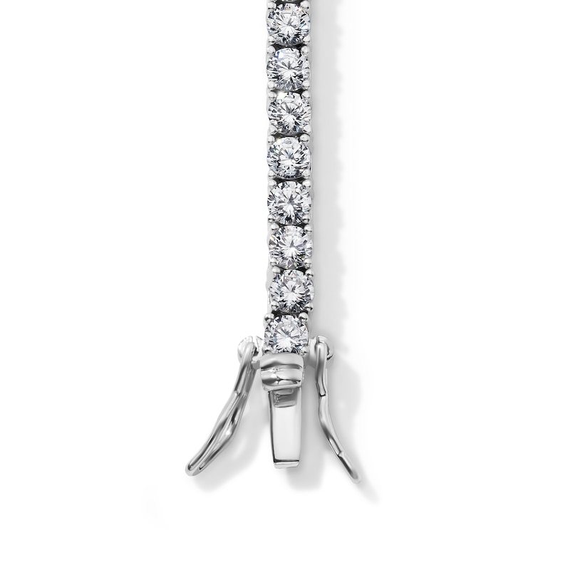 White Rhodium Plated CZ Tennis Bracelet