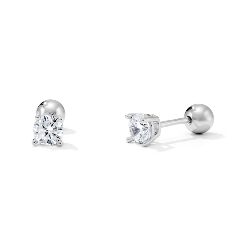 Child's Sterling Silver 4mm CZ Studs