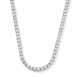 Silver-Plated 5mm CZ Tennis Necklace - 20"