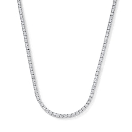 Silver-Plated 3mm CZ Tennis Necklace - 20"