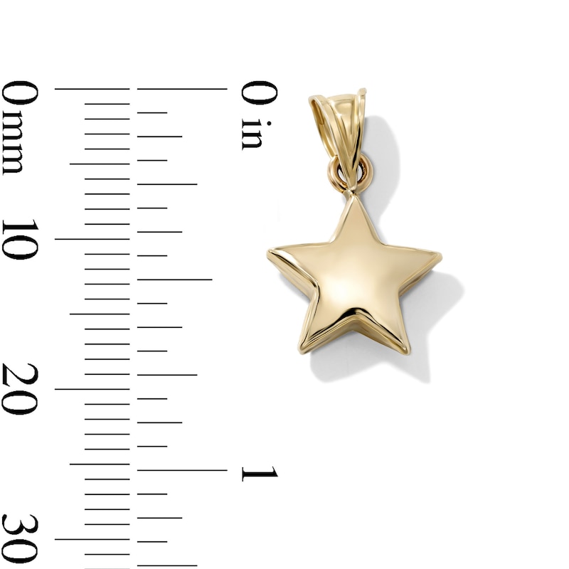24K Gold-Plated Puffy Star Charm
