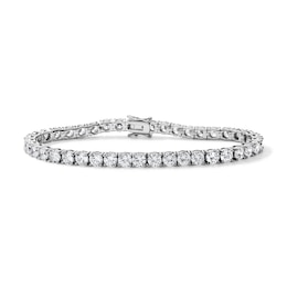 Silver-Plated 5mm CZ Tennis Bracelet - 8"