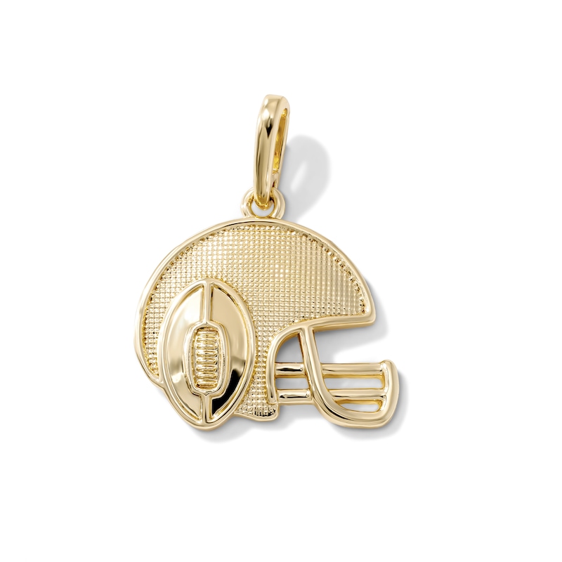 14K Gold-Plated Football Helmet Charm