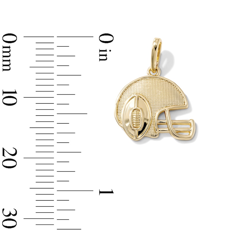 14K Gold-Plated Football Helmet Charm