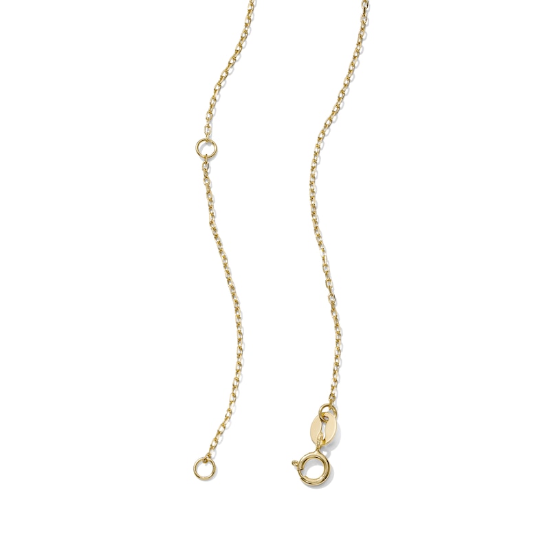 14K Gold-Plated White & Blue CZ Evil Eye Pendant - 16" + 2"
