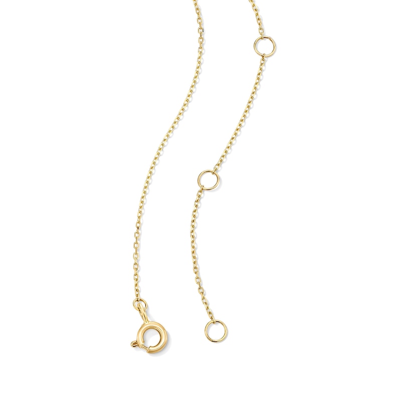18K Gold Plated Lab-Grown Diamond Accent Butterfly Medallion Necklace - 17" + 2"