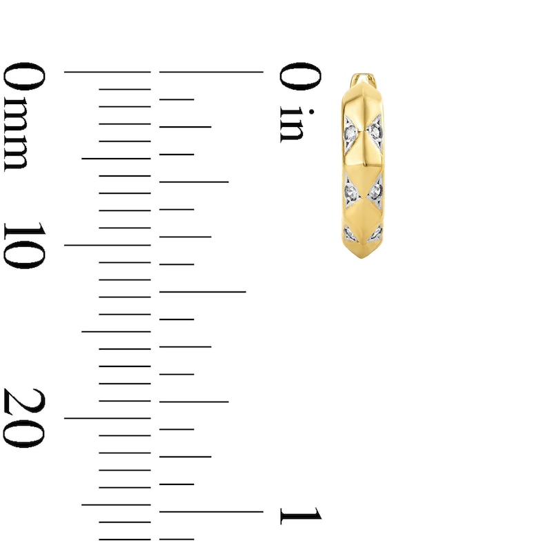 18K Gold Plated 1/15 CT. T.W. Lab-Grown Diamond Geo Huggies