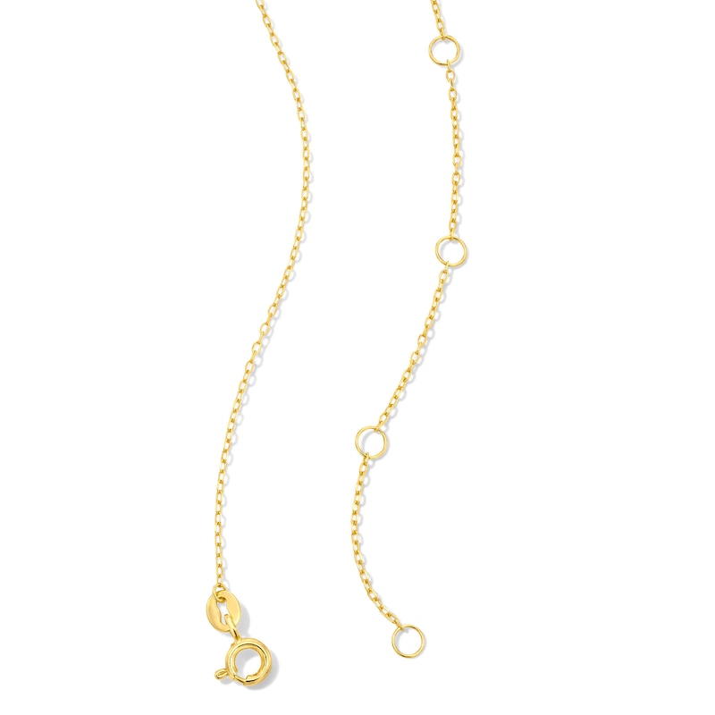 18K Gold Plated 1/5 CT. T.W. Lab-Grown Diamond Station Necklace - 15" + 3"