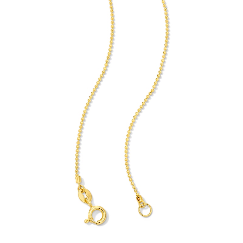 18K Gold Plated 1/10 CT. T.W. Lab-Grown Diamond Bezel Pendant - 18"