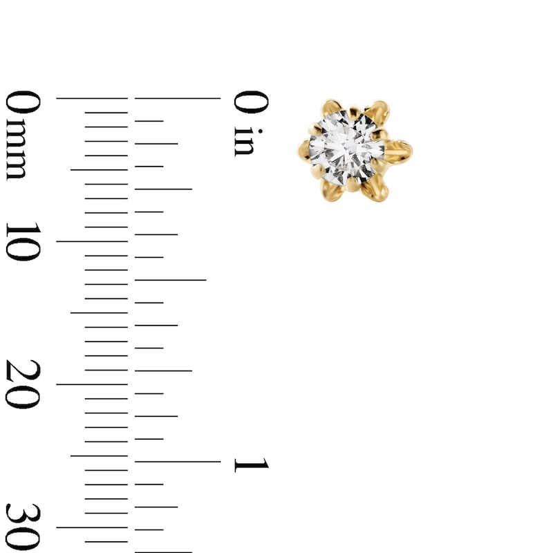 Child's 14K Gold-Plated 3mm CZ Buttercup Studs