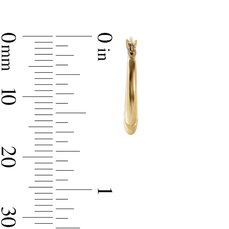 10K Gold-Bonded Textured Hoops - 17mm
