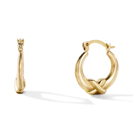 10K Gold-Bonded X Hoops - 16.75mm