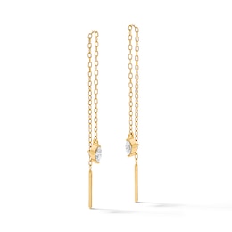 10K Gold 1/6 CT. T.W. Marquise-Cut Lab-Grown Diamond Threader Earrings