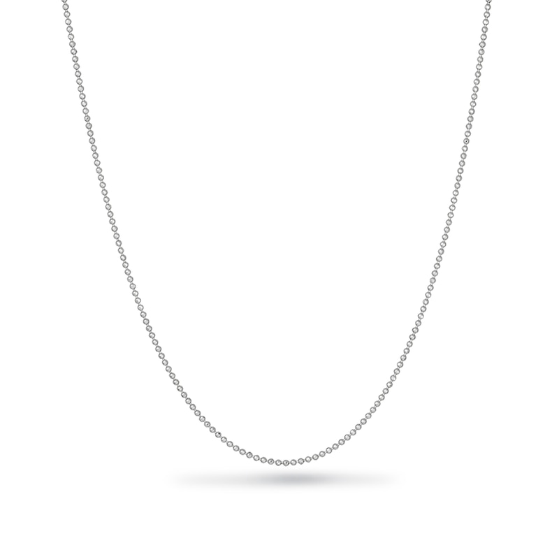 Solid Sterling Silver Adjustable Bead Chain - 24"