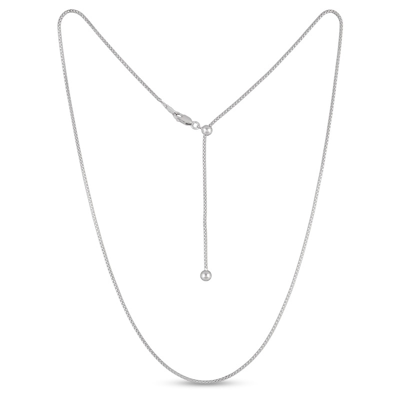 Solid Sterling Silver Adjustable Popcorn Chain - 24"