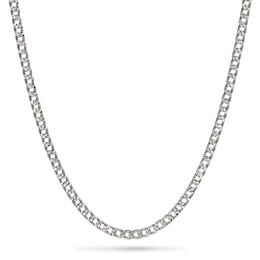 Solid Sterling Silver 3.6mm Curb Chain - 18"