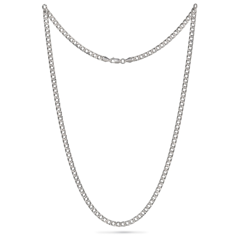 Solid Sterling Silver 3.6mm Curb Chain - 20"