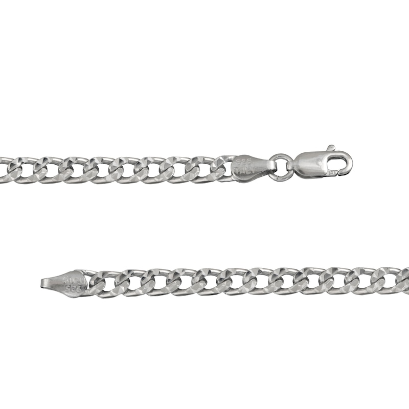 Solid Sterling Silver 3.6mm Curb Chain - 20"