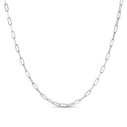 Solid Sterling Silver Paperclip Chain - 18"