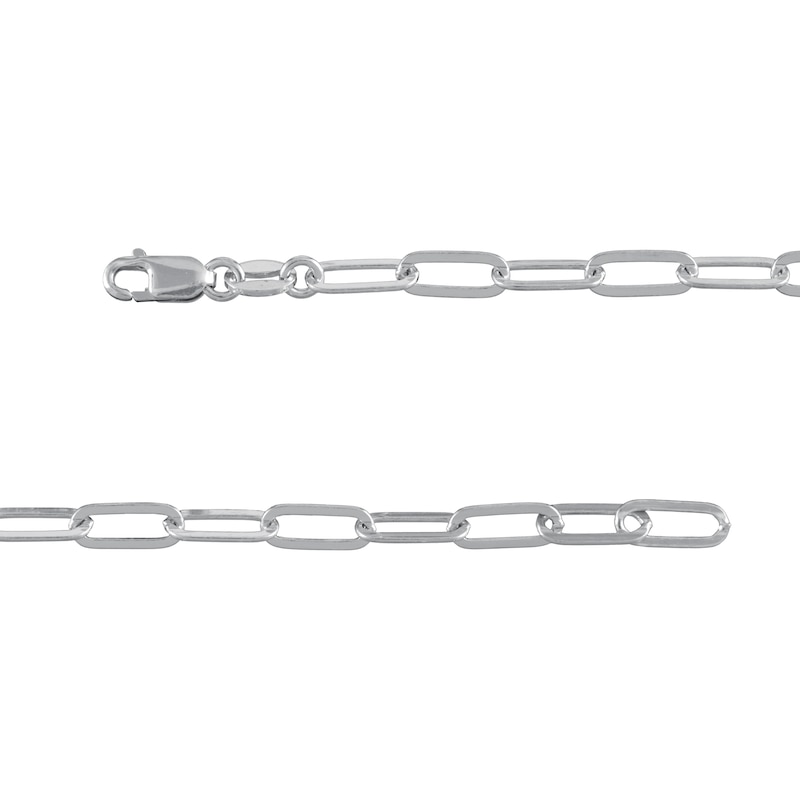 Solid Sterling Silver Paperclip Chain - 18"