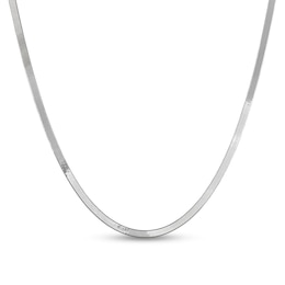 Solid Sterling Silver Herringbone Chain - 18"