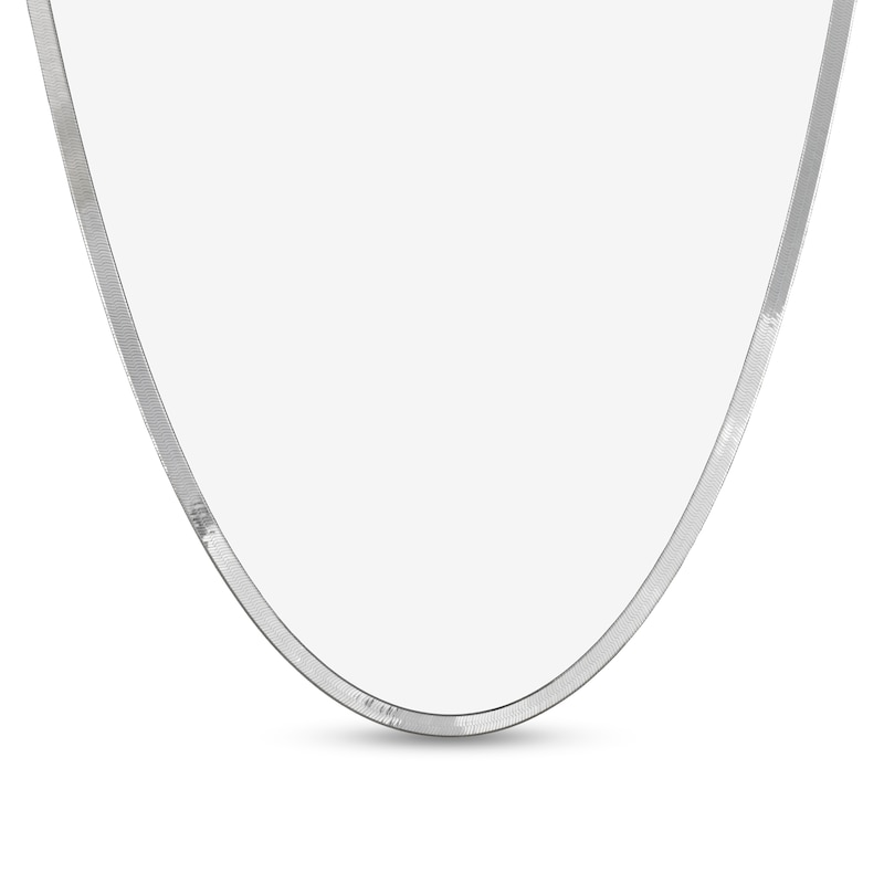 Solid Sterling Silver Herringbone Chain - 18"