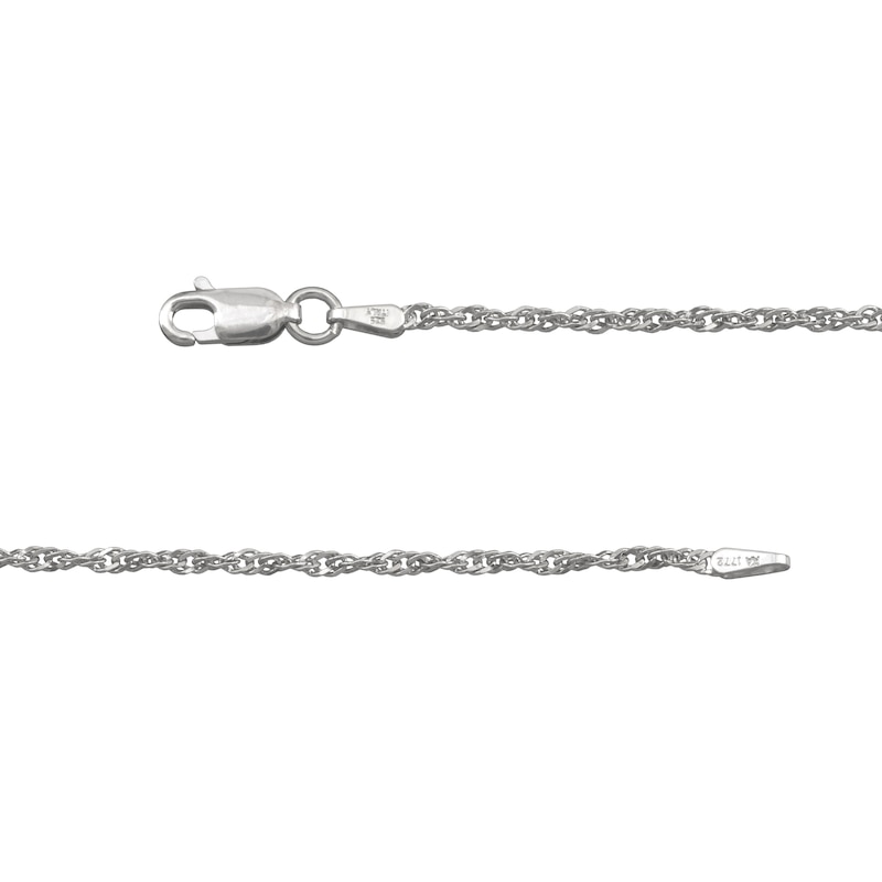 Solid Sterling Silver 2mm Singapore Chain