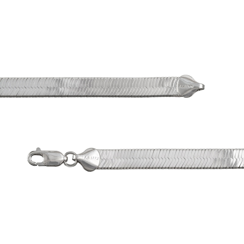 Solid Sterling Silver 5.4mm Herringbone Chain - 18"