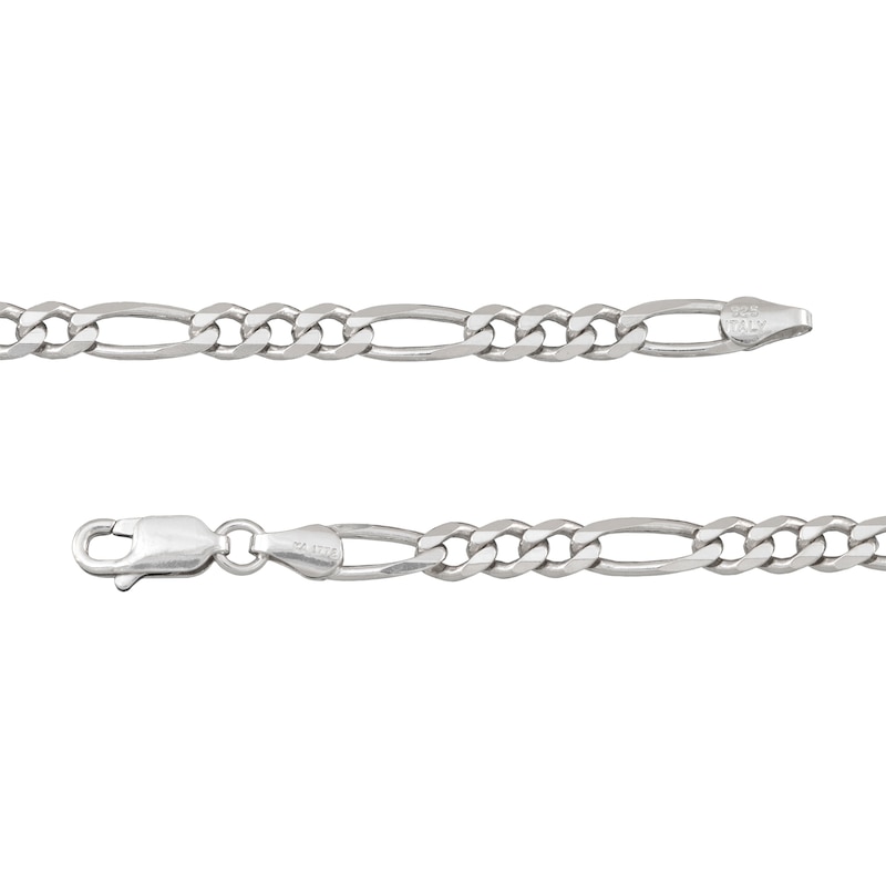 Solid Sterling Silver 5.6 Figaro Chain - 24"