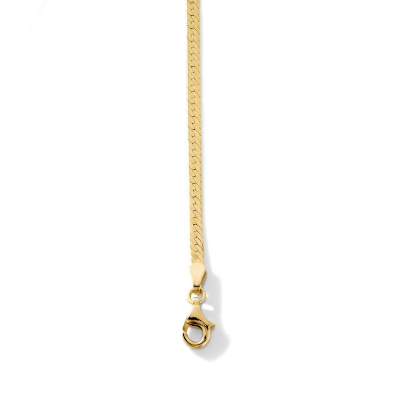 14K Gold-Plated 2.7mm Snake Chain Bracelet - 7" + 0.5"