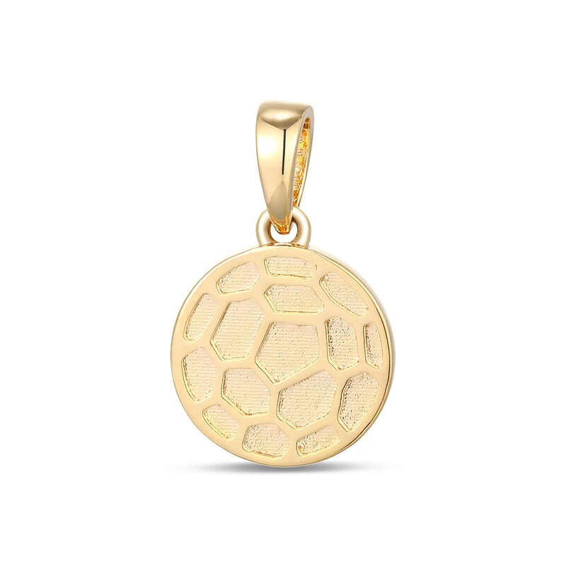 18K Gold-Plated Enamel Soccer Ball Charm
