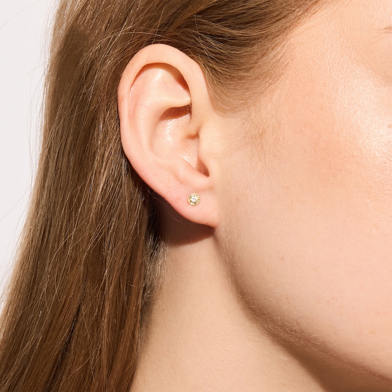 14K Gold-Plated 1/10 CT. T.W. Lab-Grown Diamond Solitaire Studs